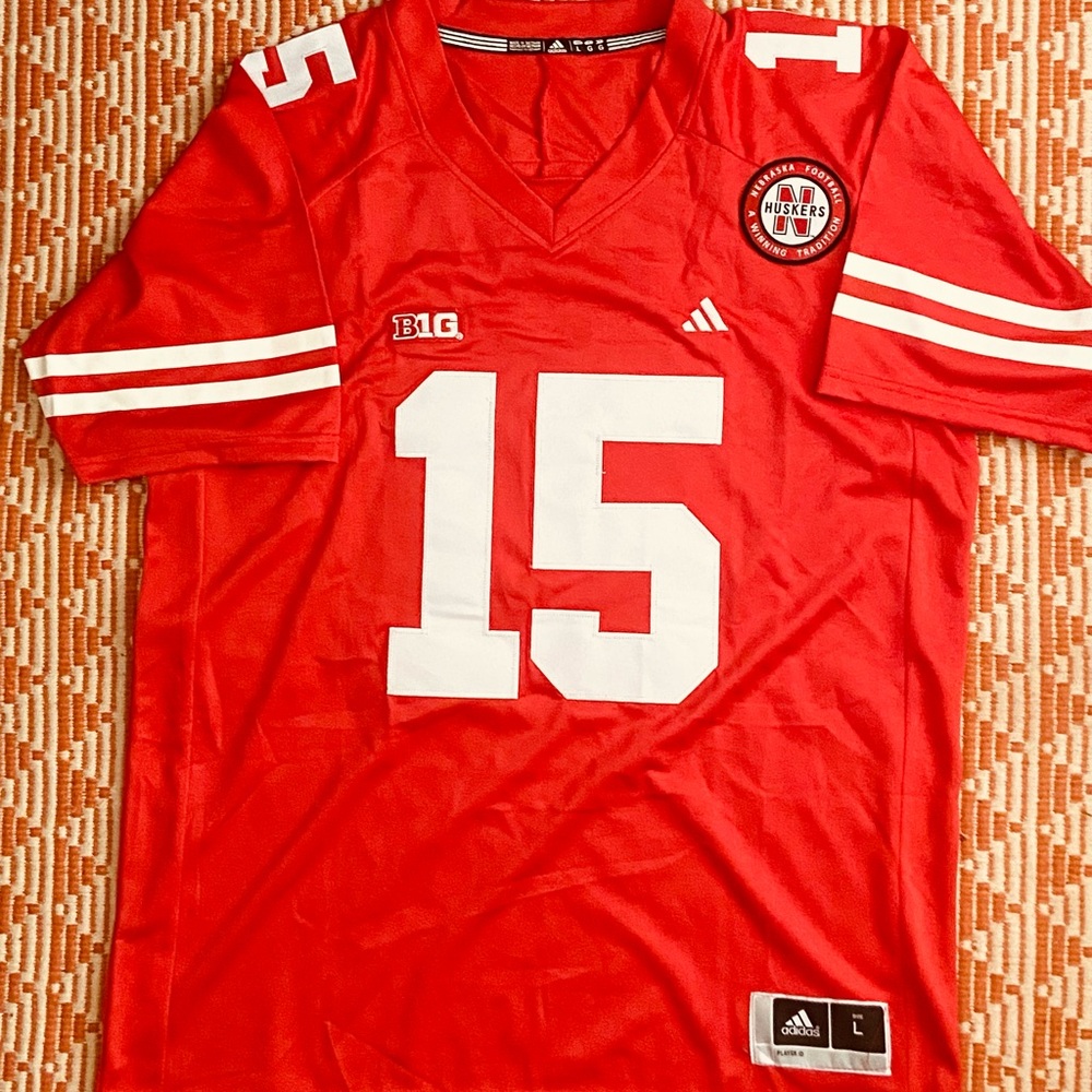 Nebraska Cornhuskers #15 Dylan Raiola Red Jersey